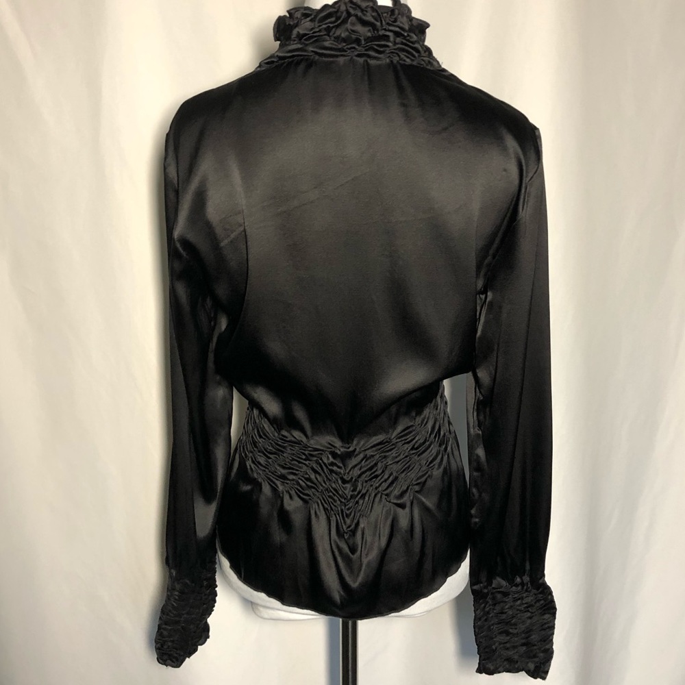 View Silk Ruffled Top - Picture 4 of 11